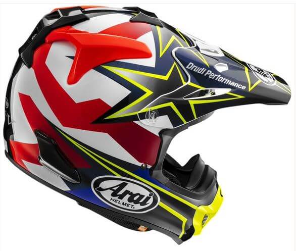 Čelada MX-V Stars Stripes Fluor Yellow - Image 2