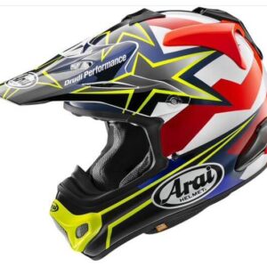 Čelada MX-V Stars Stripes Fluor Yellow