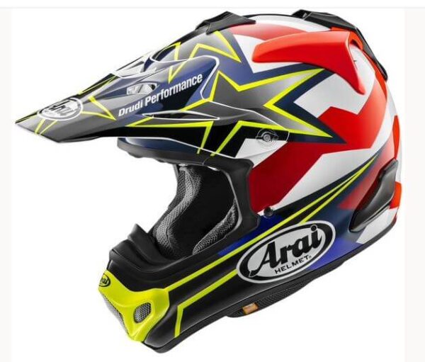 Čelada MX-V Stars Stripes Fluor Yellow