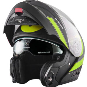 Čelada Nos NS-8 Flip Up Gaze Fluor Yellow Matt