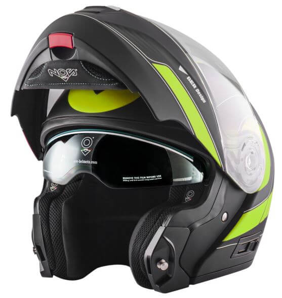 Čelada Nos NS-8 Flip Up Gaze Fluor Yellow Matt